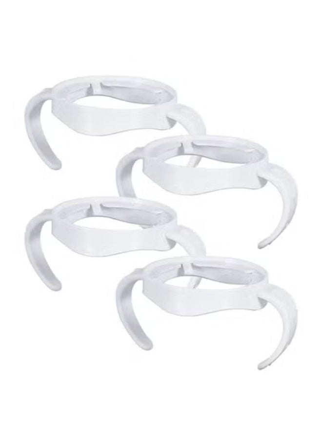 fantasize 4 Pack Compatible with Baby Bottle Handles for Philips Avent Natural Baby Bottles,Baby Bottle Holder, Baby Feeding Bottles Handles - White